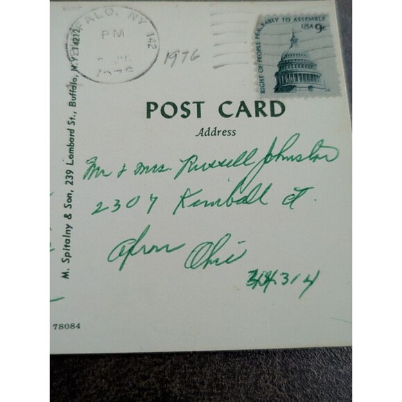 General View Niagara Falls Oneida Tower Hi Kids 1976 Ohio 9c Stamp Postcard - Picture 7 of 9